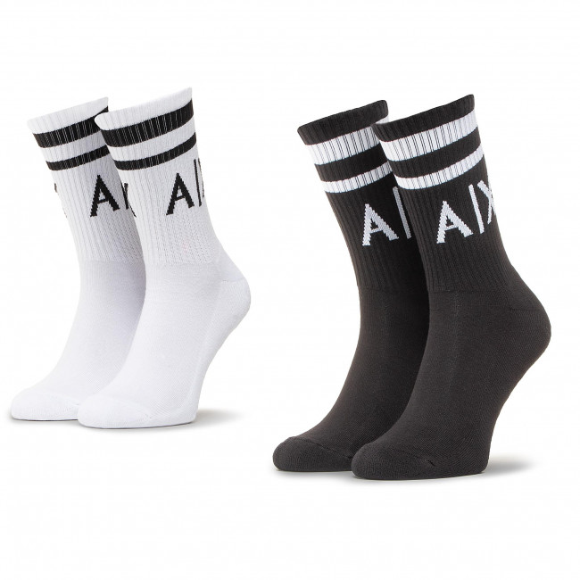 Ponožky Armani Exchange biele-čierne