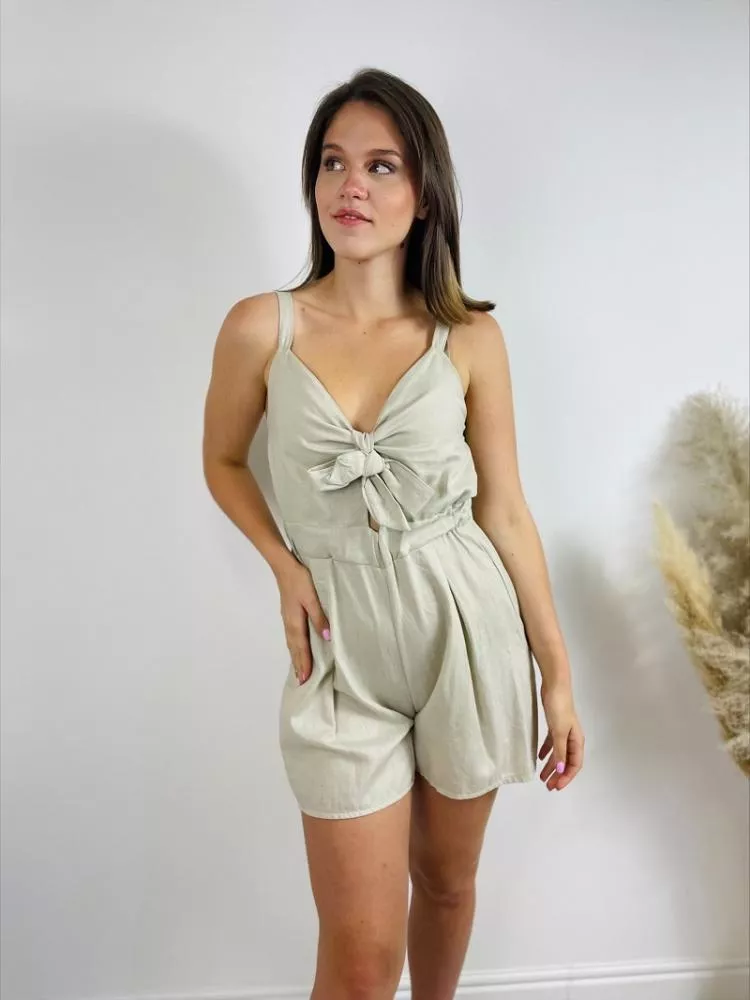 Eyelet Cut Out Romper