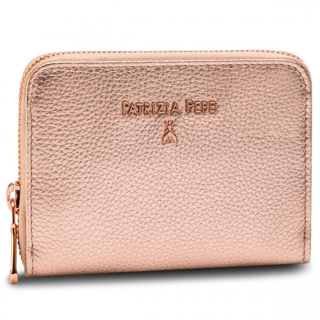Ružová metalická peňaženka Patrizia Pepe.