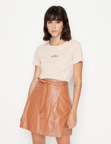 Ru�ov� tri�ko Armani Exchange z bio bavlny