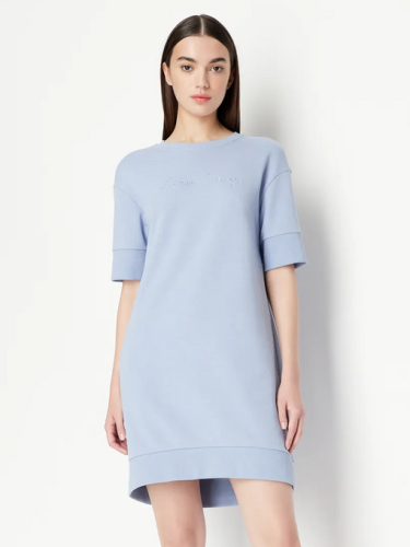 Modré mikinové šaty Armani Exchange