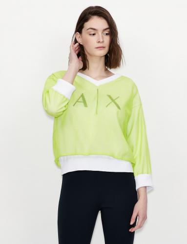 Armani neonov� sveter s logom AX