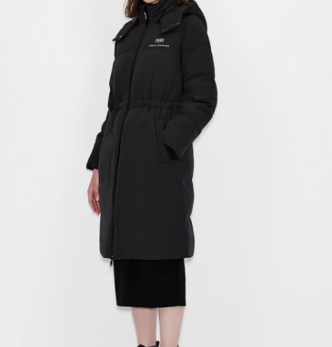 �ierna dlh� bunda Armani Exchange