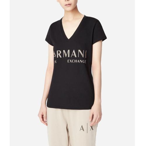 Čierne tričko Armani Exchange