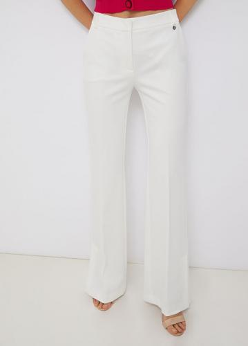 Rovné biele nohavice s rozparkom Liu Jo