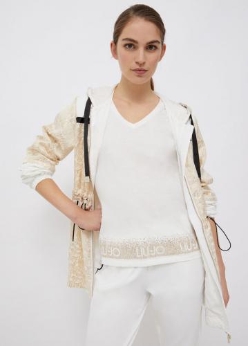 LIU JO Biele tri�ko s n�pisom