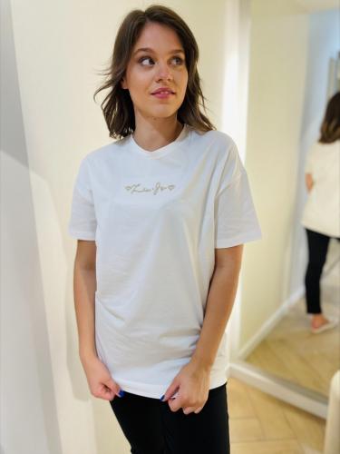 LIU JO Biele oversized tri�ko