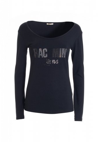 �ierne tri�ko s dlh�m ruk�vom Fracomina