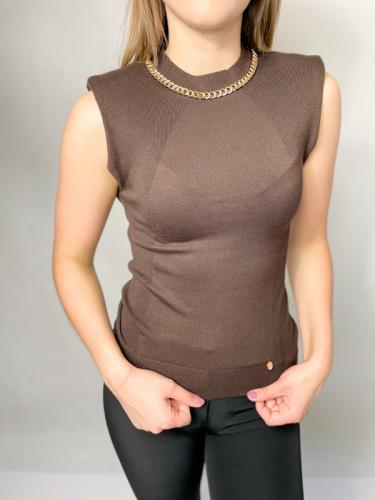 Hned� svetrik bez ruk�vov LIU JO