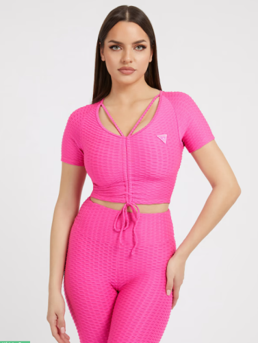 Guess Active crop top so stiahnut�m ru�ov�