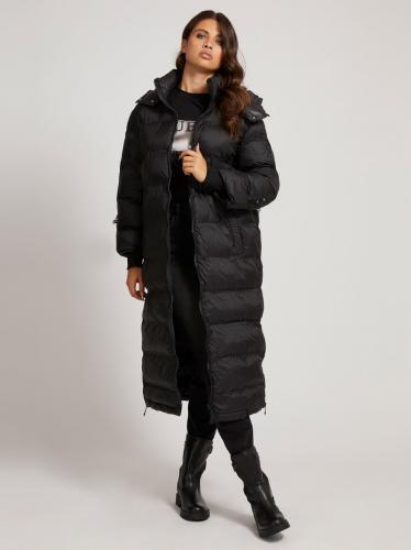 �ierna dlh� bunda Guess