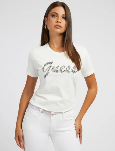 Guess biele tričko s nápisom