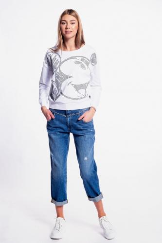 Fracomina biela mikina z Disney kolekcie