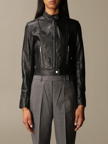 ko�en� bunda biker Michael Kors �ierna