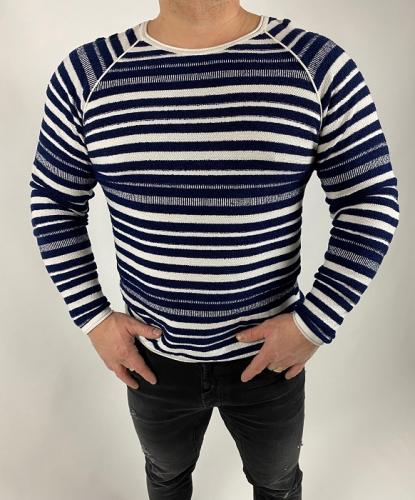 Liu Jo pánsky sveter s pásikavým vzorom s dlým rukávom