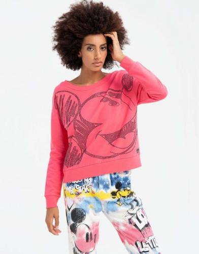 Fracomina ru�ov� mikina z Disney kolekcie