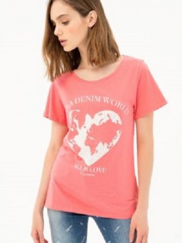 Fracomina bavlnen� tri�ko s glitrami