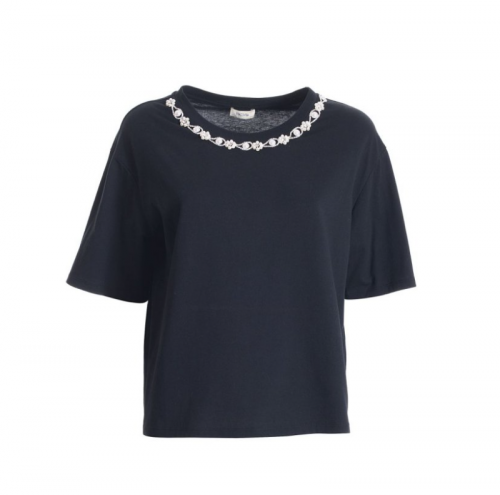 �ierne tri�ko s ozdobou Fracomina