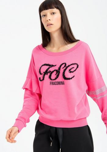 V�razn� ru�ov� mikina Fracomina