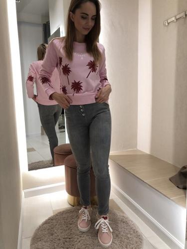 PATRIZIA PEPE RUOV MIKINA S PALMAMI