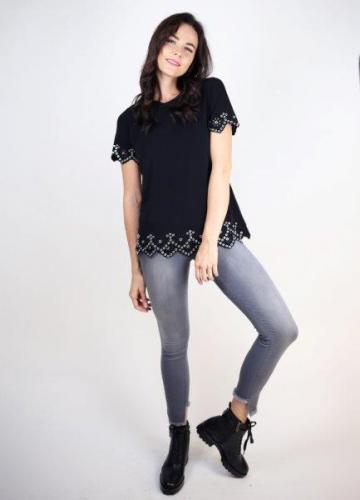 Top Michael Kors so striebornou aplik�ciou