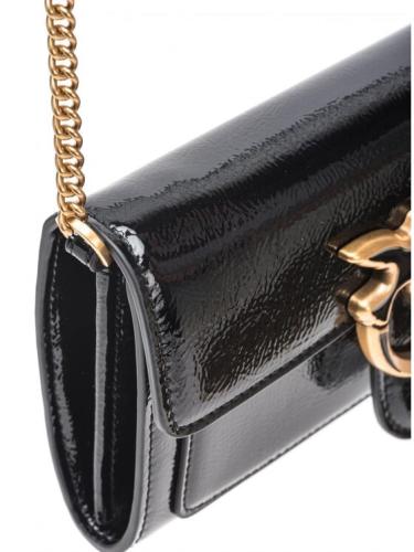 PINKO KABELKA LOVE ONE WALLET NERO