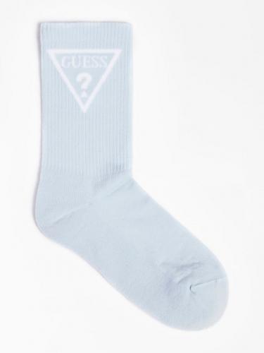 Modré ponožky s trojuholníkovým logom Guess