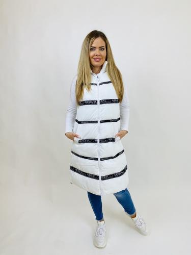 Biela dlh� pre��van� vesta Armani Exchange