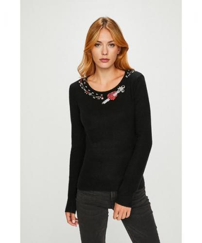 Silvian Heach �ierny svetr�k s n�ivkou